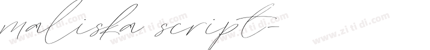 maliska script字体转换